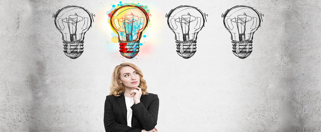 woman in business thinking